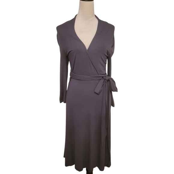 Banana Republic Gray Faux Wrap Dress Size Small - Picture 1 of 5